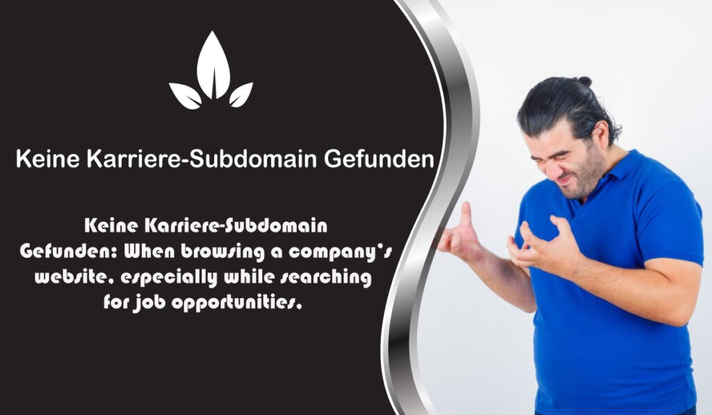 Keine Karriere-Subdomain Gefunden